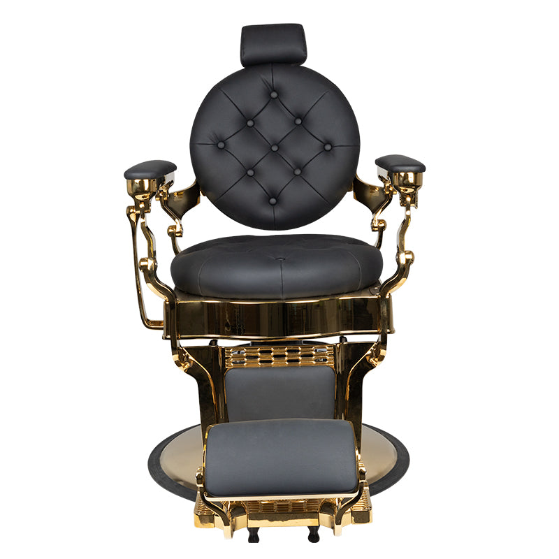 GABBIANO FOTEL BARBERSKI CLAUDIUS GOLD CZARNY