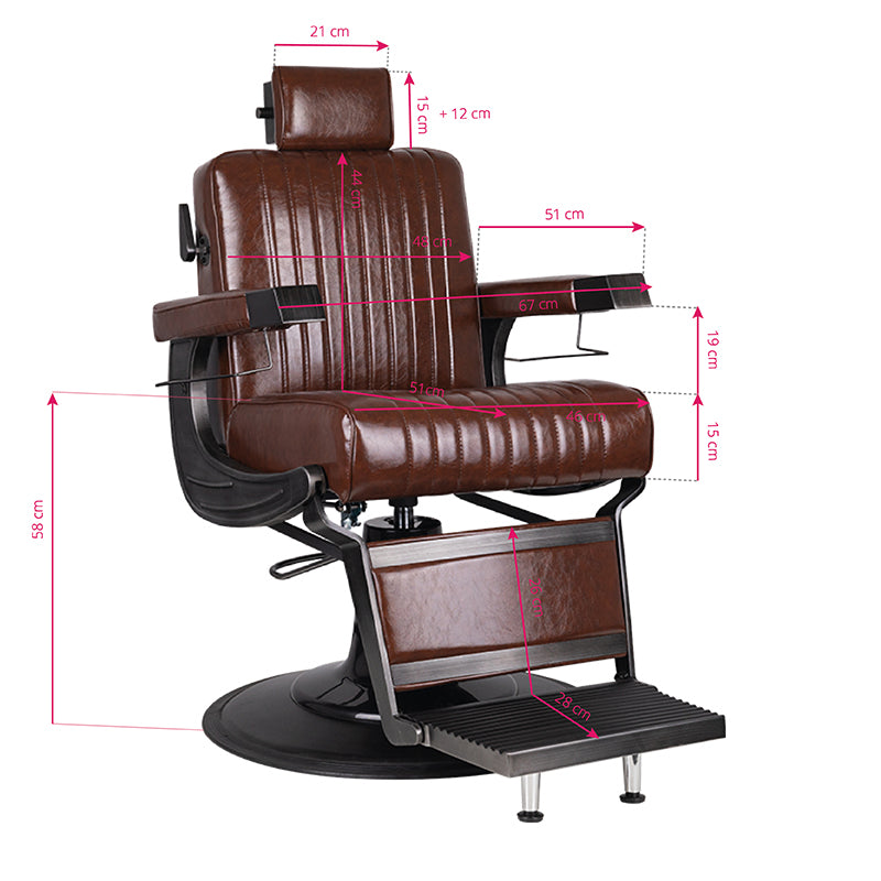 GABBIANO FOTEL BARBERSKI CONTINENTAL LOFT BRĄZOWY