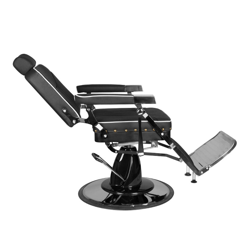 GABBIANO FOTEL BARBERSKI FILIPPO SILVER CZARNY