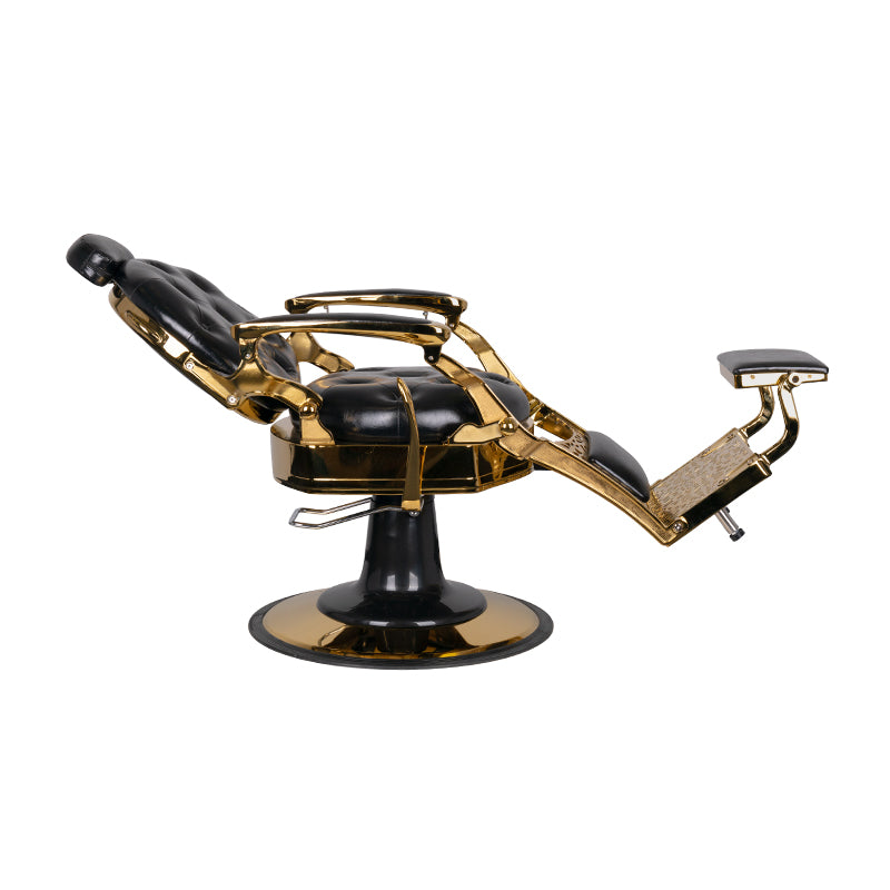 GABBIANO FOTEL BARBERSKI TITO GOLD CZARNY