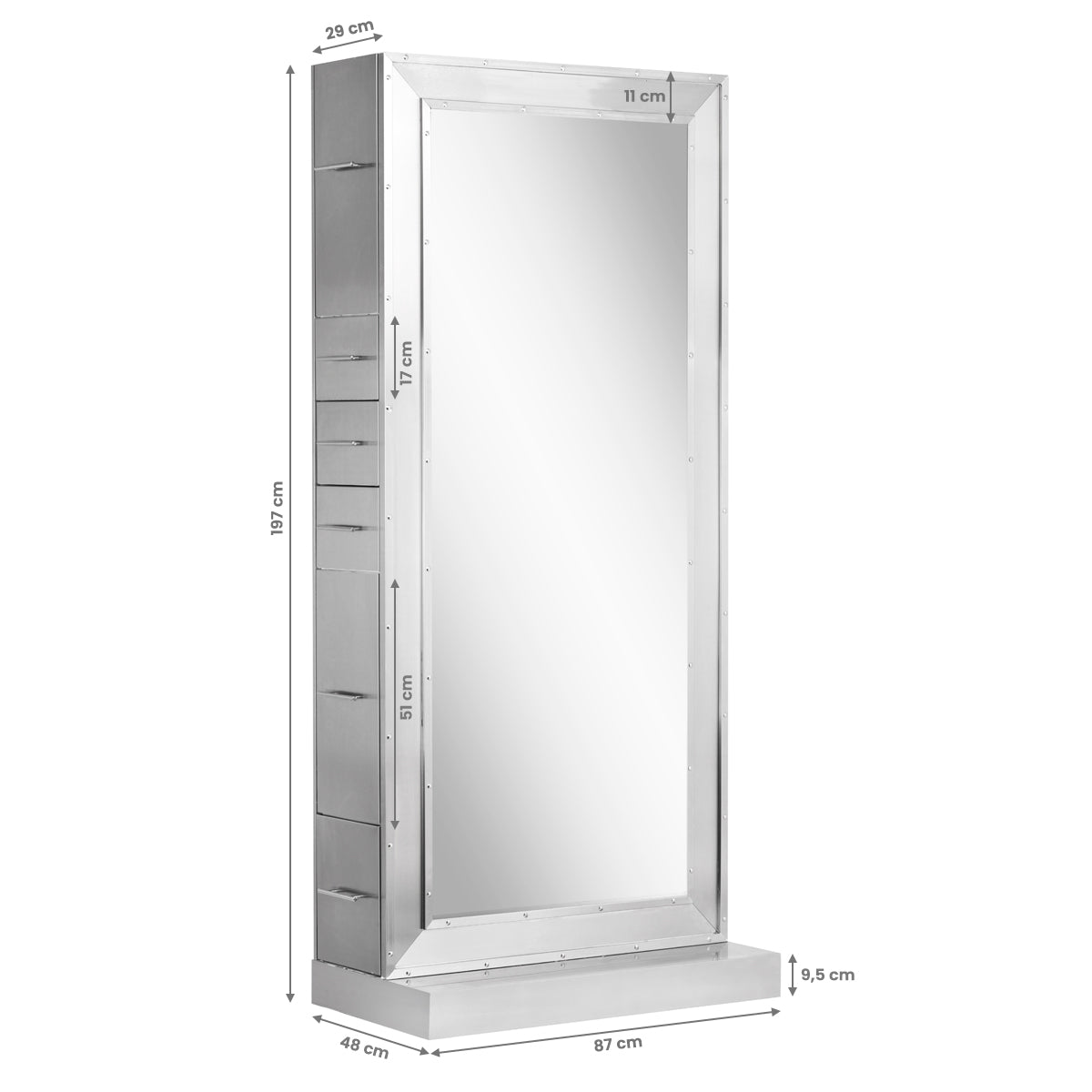 GABBIANO KONSOLA BARBERSKA YR-9010 ALU