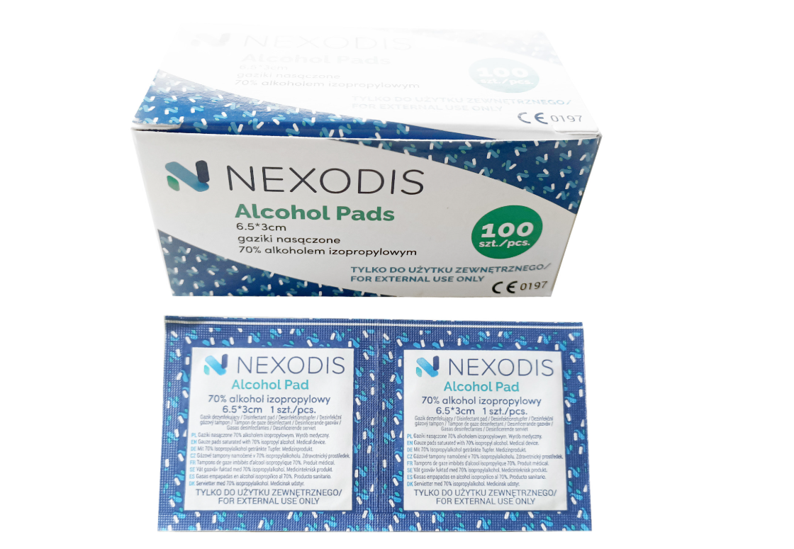 Nexodis Gaziki Nasączone Alkocholem Op 100szt