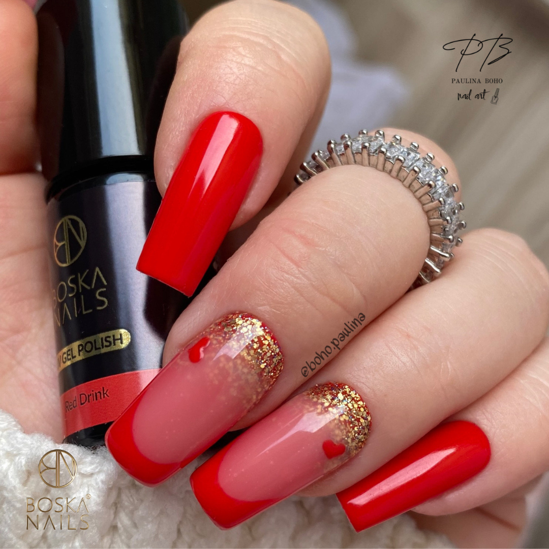 Boska Nails Lakier Hybrydowy Divine Red Drink No 332 6ml