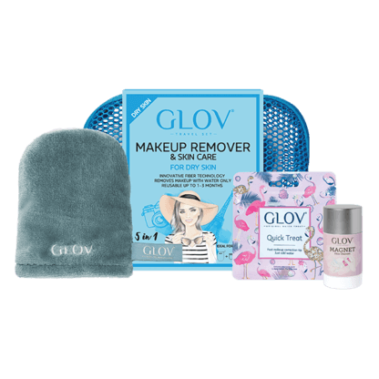 GLOV Travel Set Dry Skin Podróżny Zestaw Do Demakijażu Niebieski