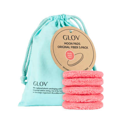 GLOV Waciki Wielorazowe Moon Pads Original Fiber 5-Pack Cheeky Peach