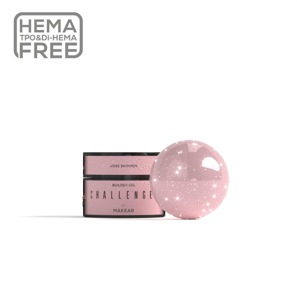 Makear Żel Budujący Challengel Shimmer Rose HG14 15ml