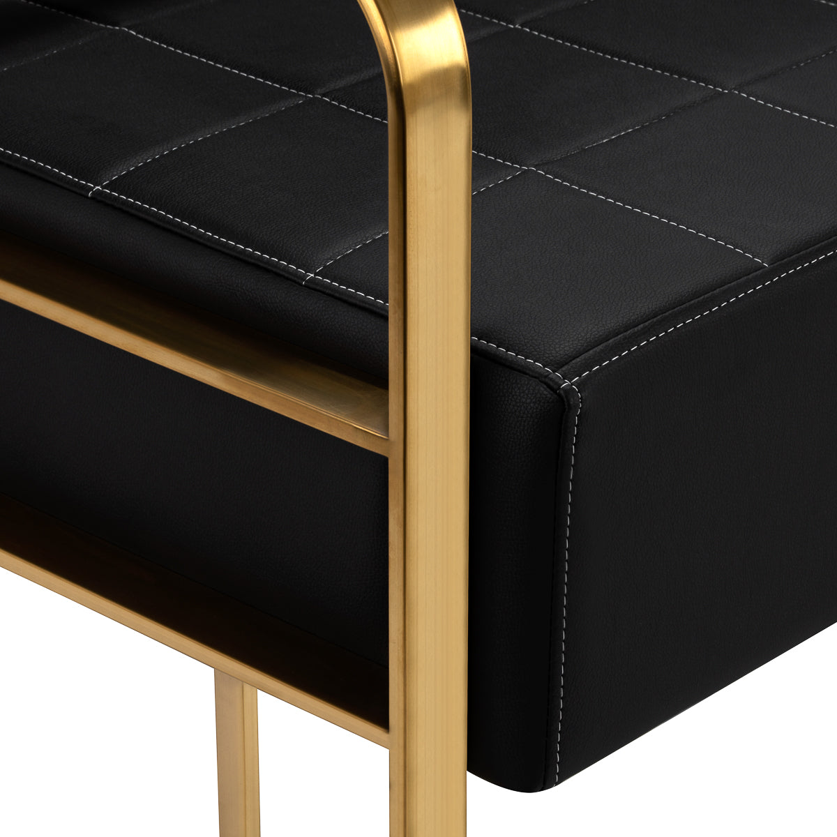 Gabbiano Sofa do poczekalni Avila złoto czarna