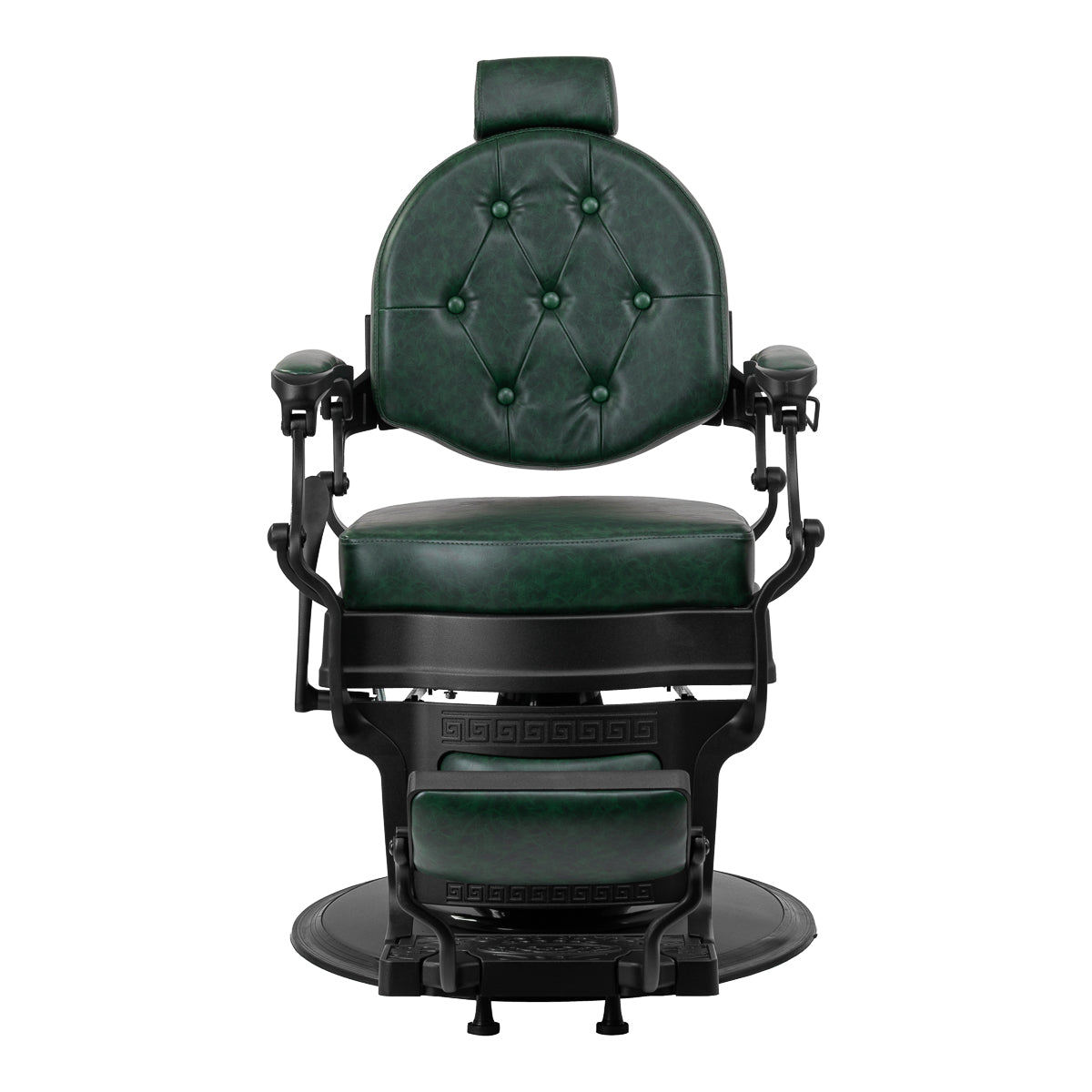 Gabbiano fotel barberski President zielony z czarną ramą
