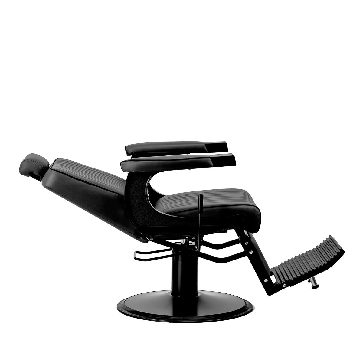 Gabbiano fotel barberski Visionerio czarny czarna rama
