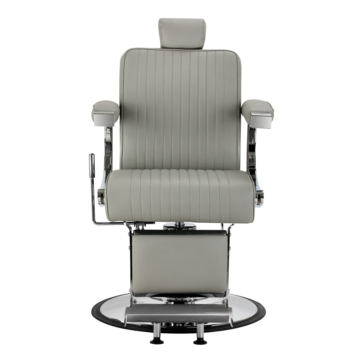 Gabbiano fotel barberski Visionerio szary chrom rama
