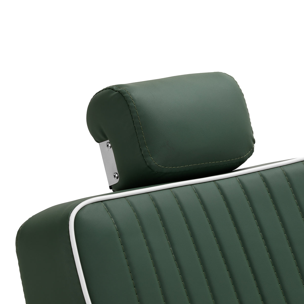 Gabbiano fotel barberski Visionerio zielony chrom rama