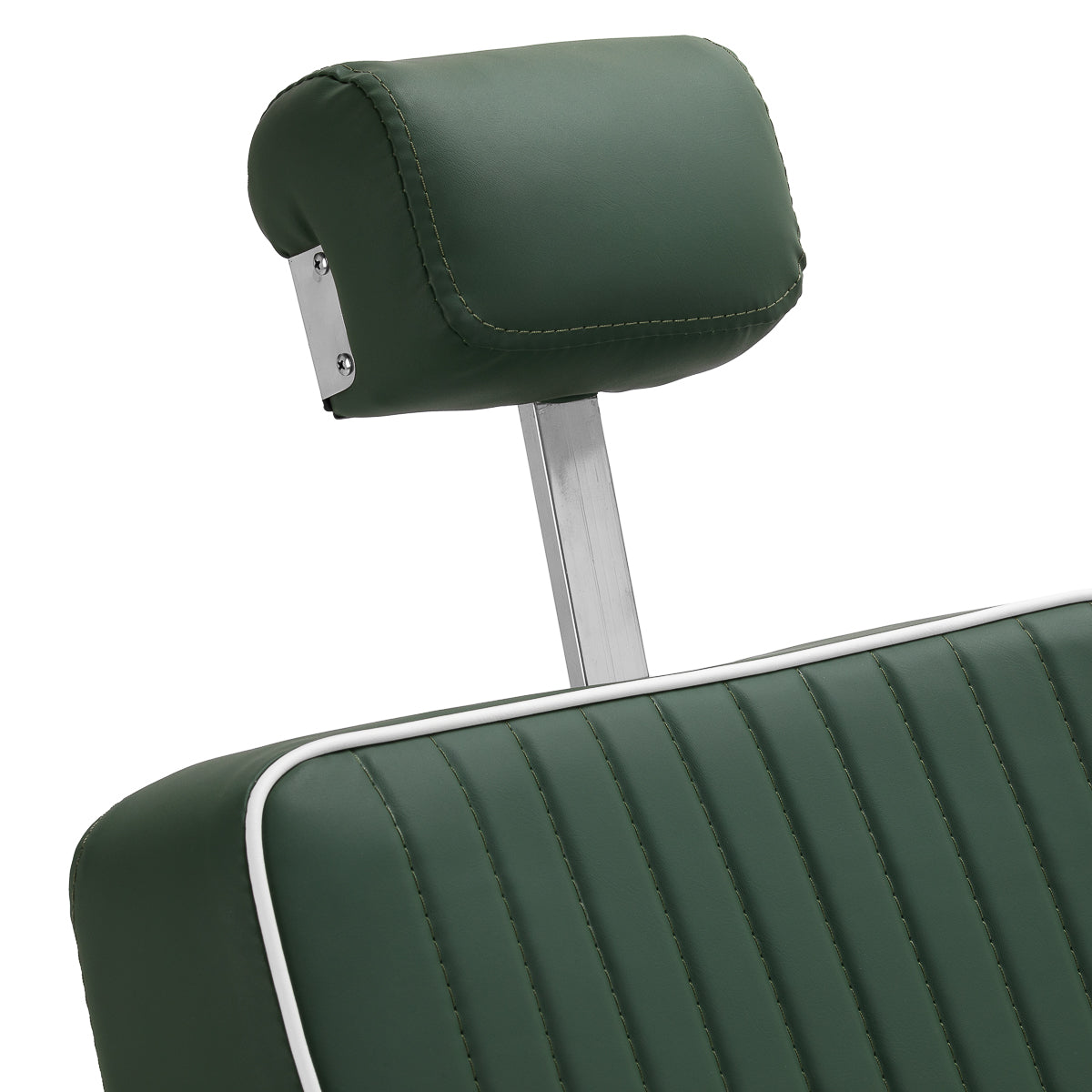 Gabbiano fotel barberski Visionerio zielony chrom rama