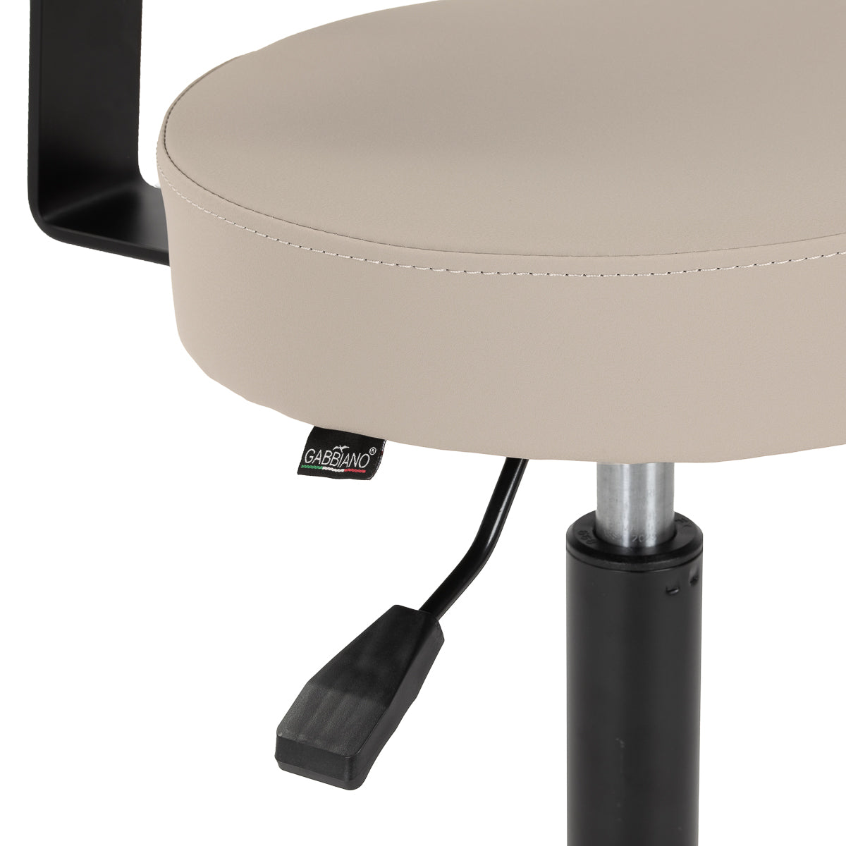Gabbiano taboret fryzjerski D026 szarobeżowy