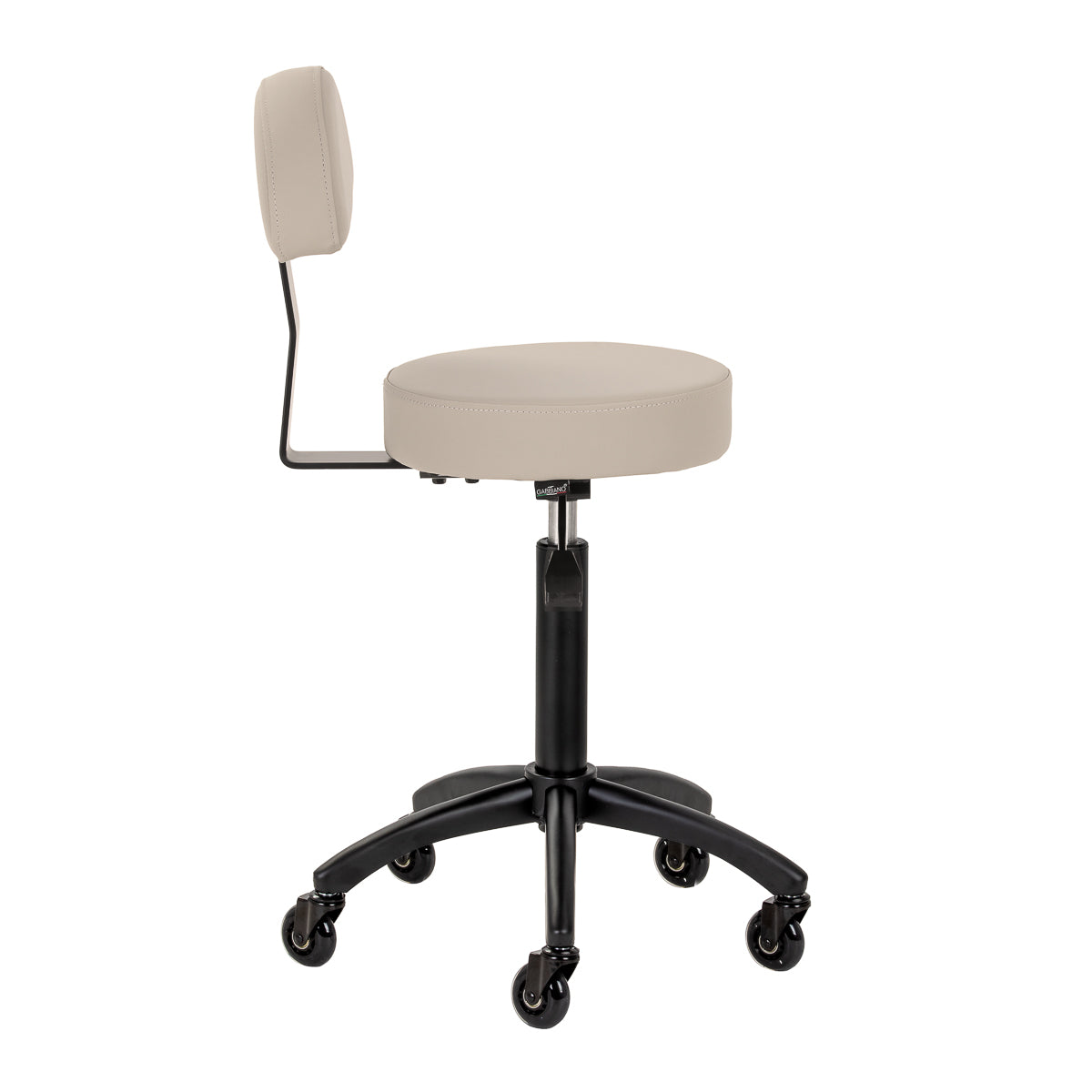 Gabbiano taboret fryzjerski D026 szarobeżowy