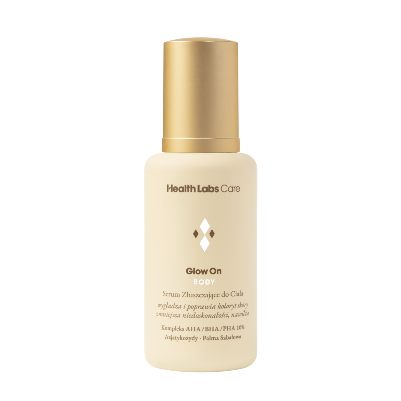 Health Labs Care Glow On Serum Złuszczające Do Ciała Redukcja Niedoskonałości Z Kompleksem Kwasów AHA/BHA/PHA 10% 100ml