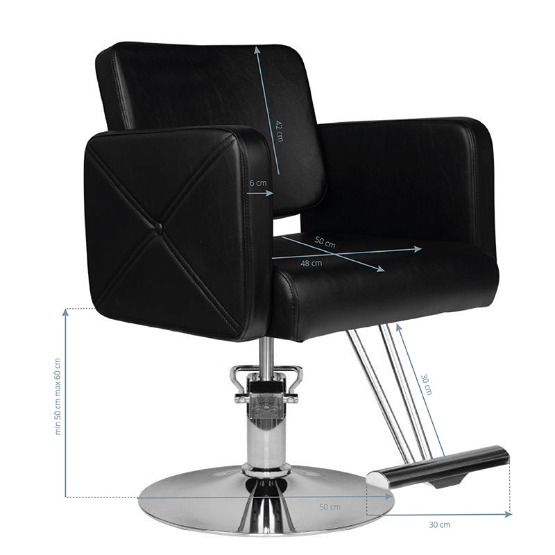 HAIR SYSTEM FOTEL FRYZJERSKI HS99 CZARNY