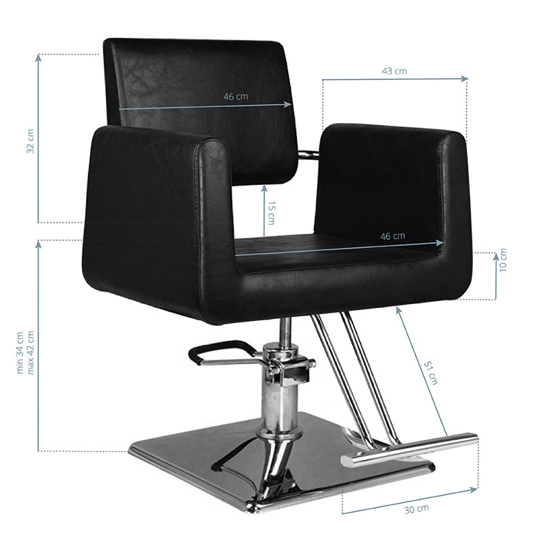 HAIR SYSTEM FOTEL FRYZJERSKI SM313 CZARNY
