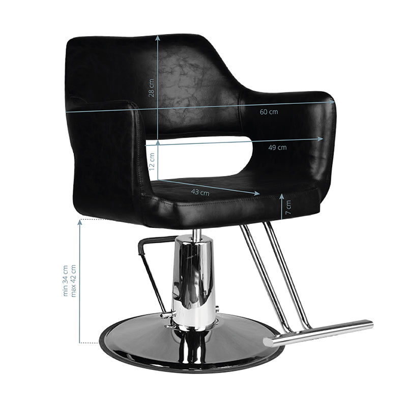HAIR SYSTEM FOTEL FRYZJERSKI SM339 CZARNY