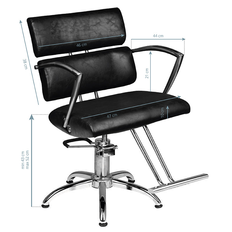 HAIR SYSTEM FOTEL FRYZJERSKI SM362 CZARNY
