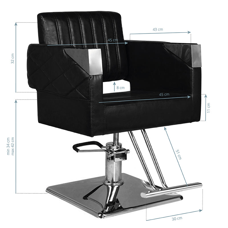 HAIR SYSTEM FOTEL FRYZJERSKI SM367 CZARNY