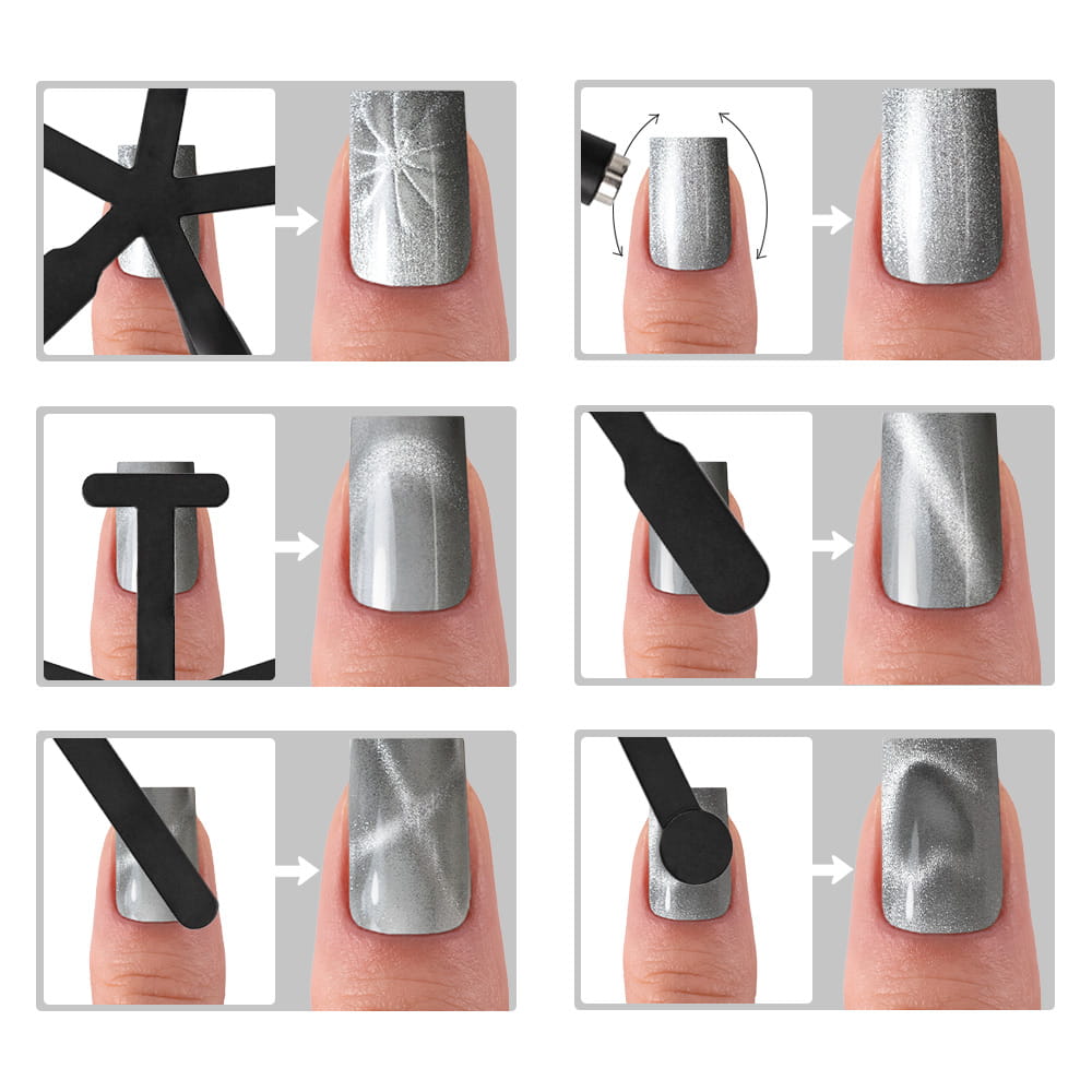 Magnetyzer Gwiazdka 6w1 Do Kociego Oka Cat Eye Czarny