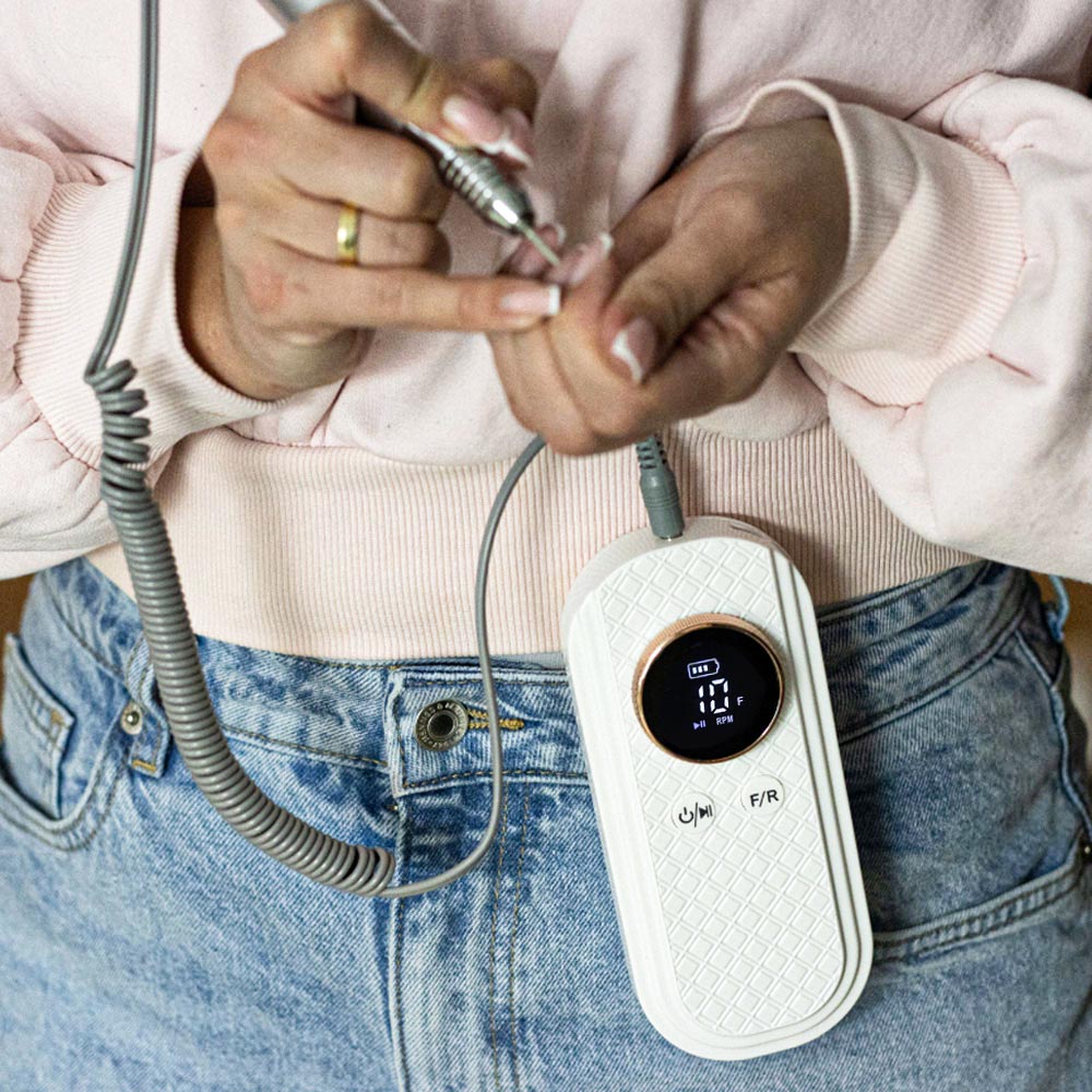 Frezarka Do Paznokci 50W Do Manicure Pedicure Biała 111 35 000 Obrotów