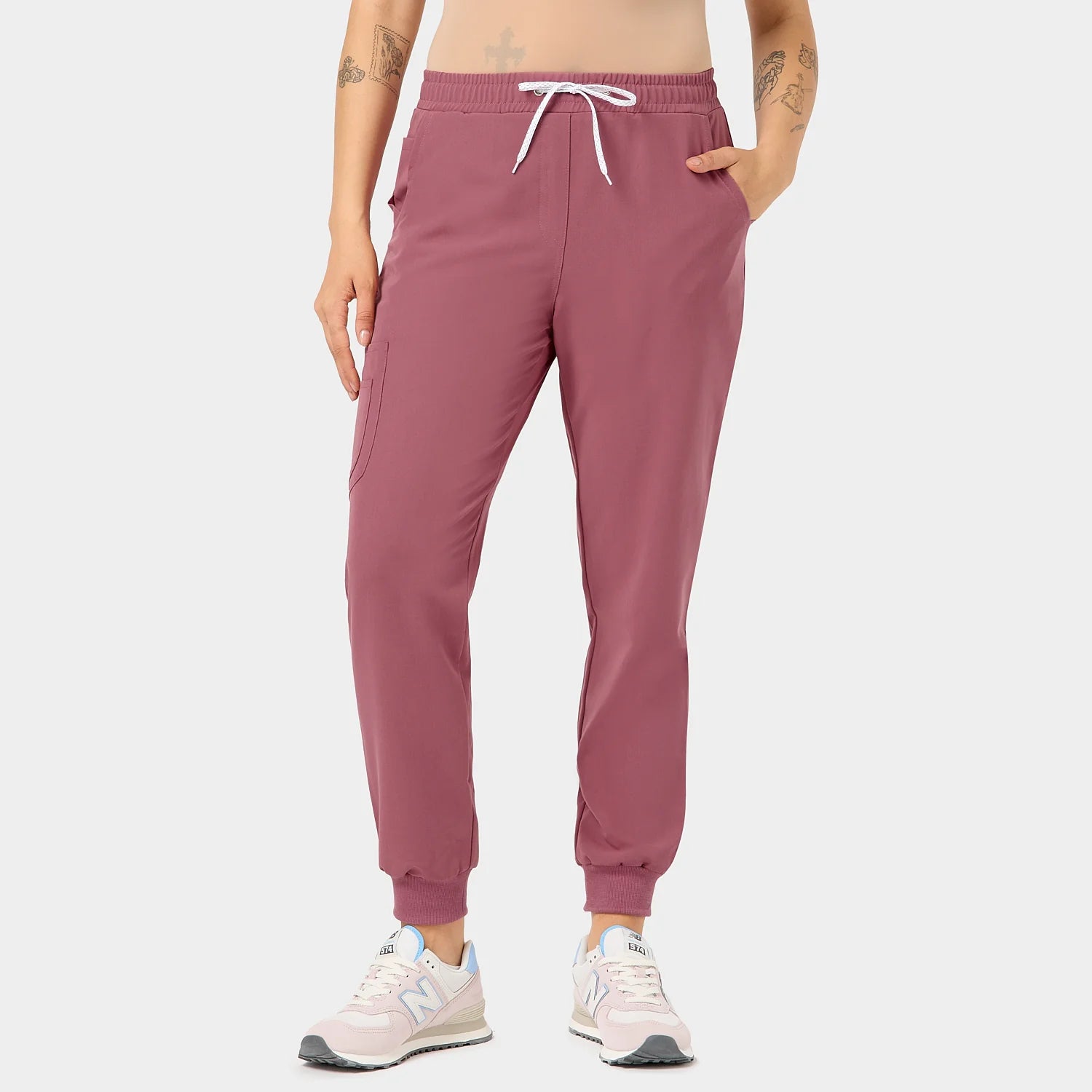 Vena Spodnie Medyczne Joggery - Wild Rose