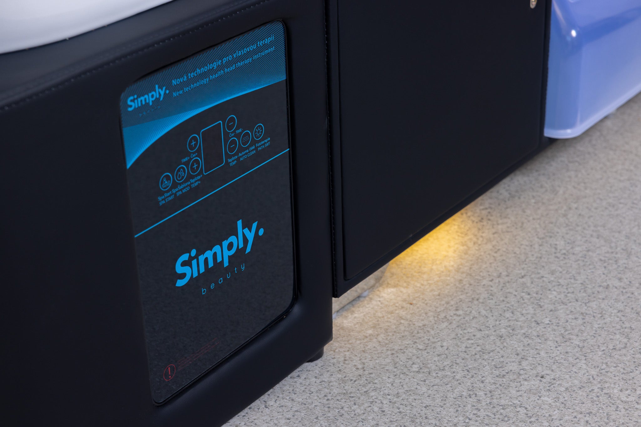 Simply Beauty Simply Head Spa Wanna Spa SIMPLY Head Z Misą Ceramiczną, LED, Podwójna Szafka Black
