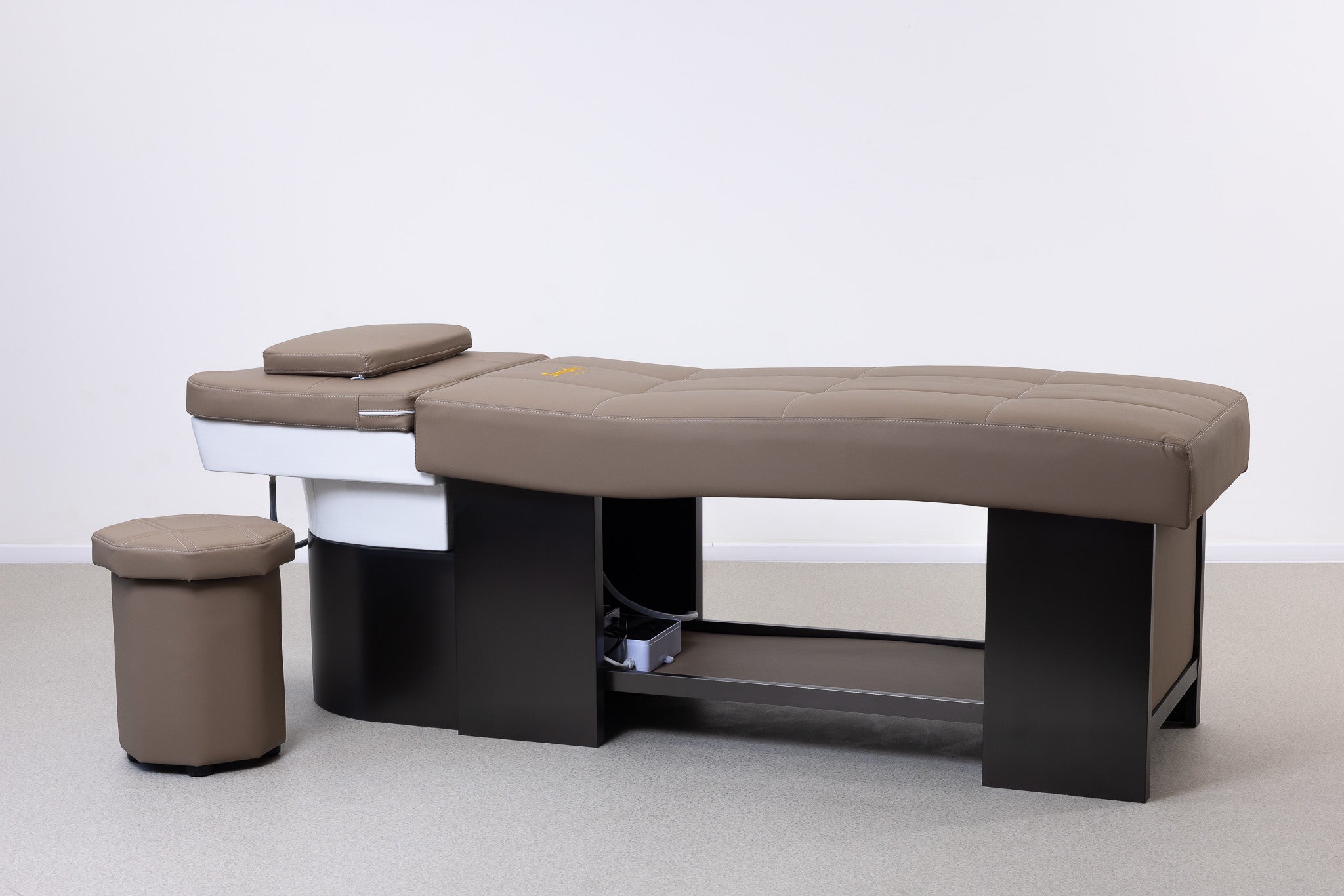 Simply Beauty Simply Head Spa Wanna Spa SIMPLY Head Z Misą Ceramiczną, Podstawą Chromowaną W Kolorze Czarnym, Brązowa