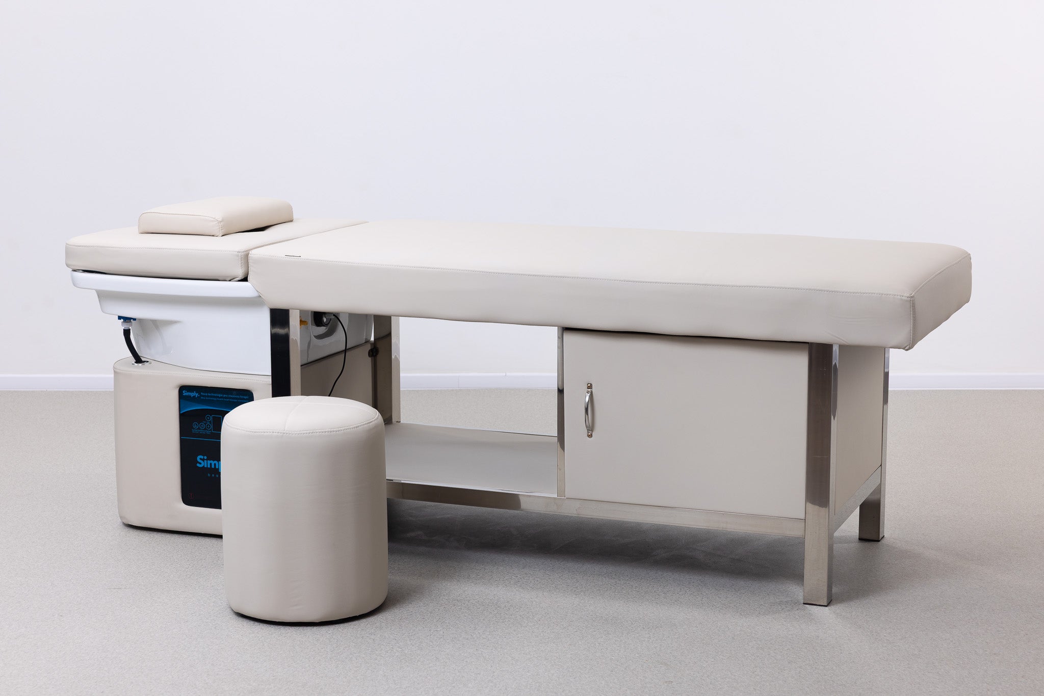 Simply Beauty Simply Head Spa Wanna Spa SIMPLY Head Z Misą Ceramiczną, 1 Szuflada Beżowa