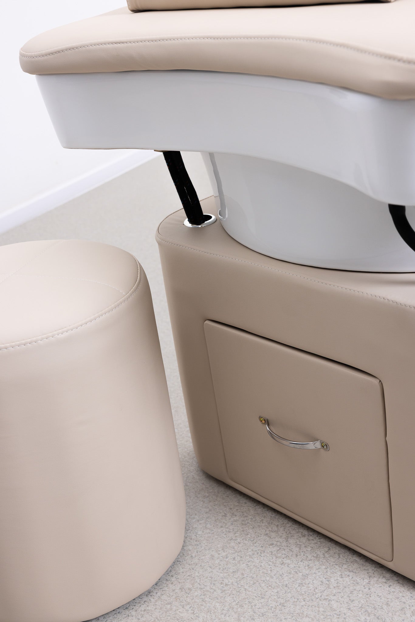 Simply Beauty Simply Head Spa Wanna Spa SIMPLY Head Z Misą Ceramiczną, LED, Podwójna Szafka Beżowa