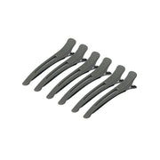 KLAMRY KLIPSY FRYZJERSKIE DO WŁOSÓW E-12B 6 SZT 11,5CM SZARE