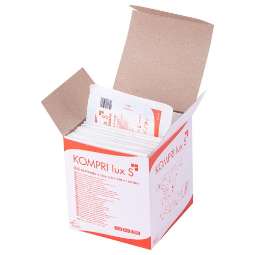 Kompresy Włókninowe Jałowe Gaziki bez Nitki 5x5cm 50szt