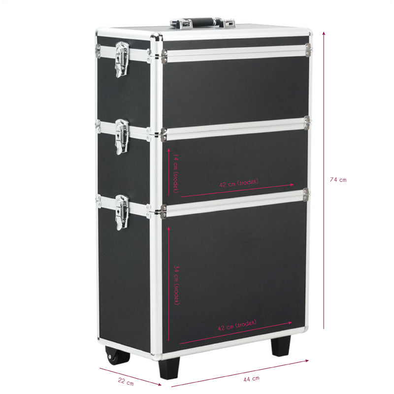 KUFER KOSMETYCZNY S-013 BLACK