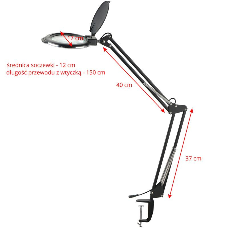 LAMPA LUPA LED MOONLIGHT 8012/5"" BLACK DO BLATU