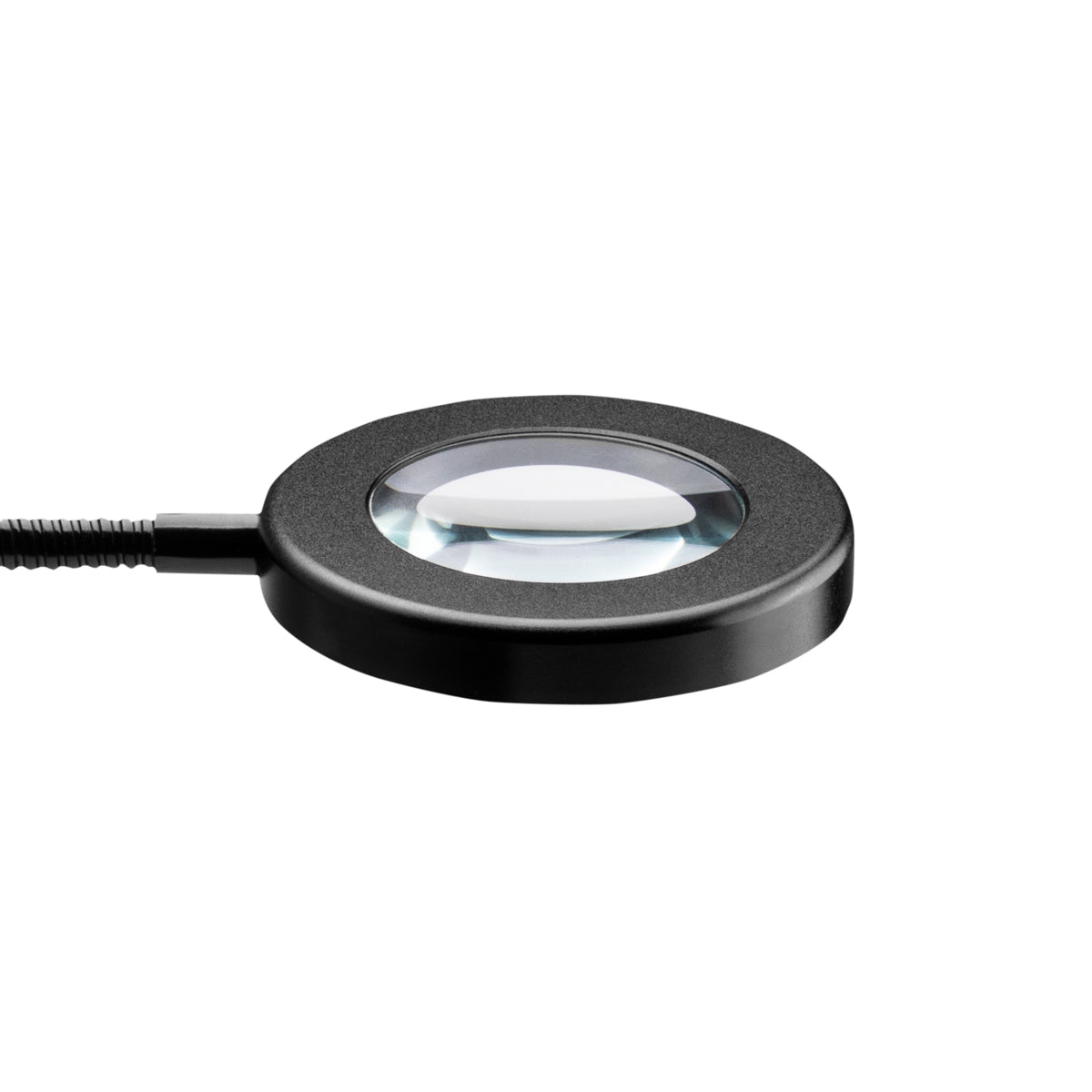 LAMPKA LUPA LED SNAKE RING NA BIURKO CZARNA