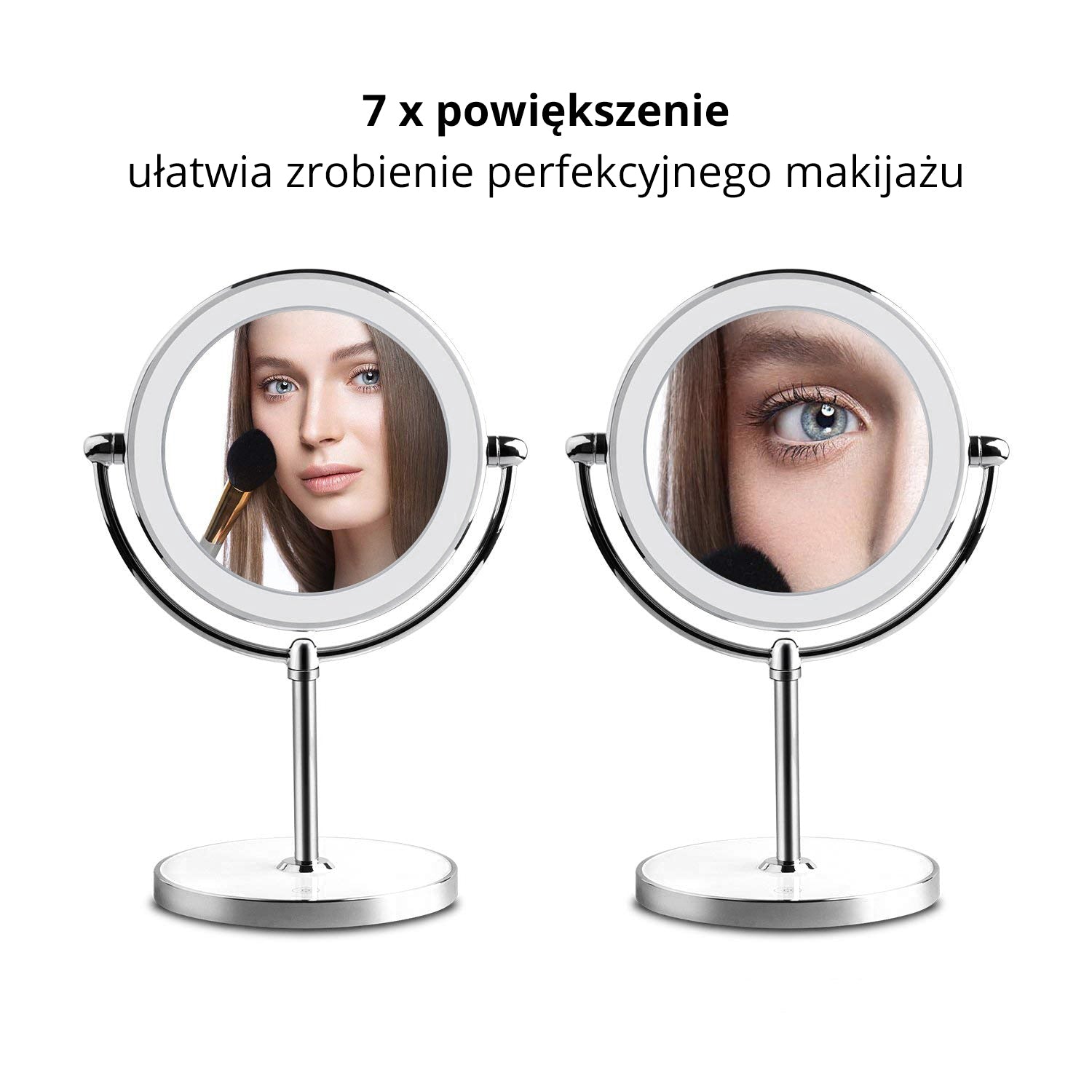 LUSTERKO OKRĄGŁE DO MAKIJAŻU MC60 Z AKUMULATOREM