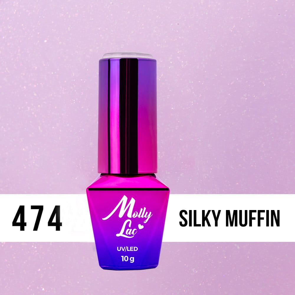 Lakier Hybrydowy MollyLac - Macarons - Silky Muffin 10ml No. 474