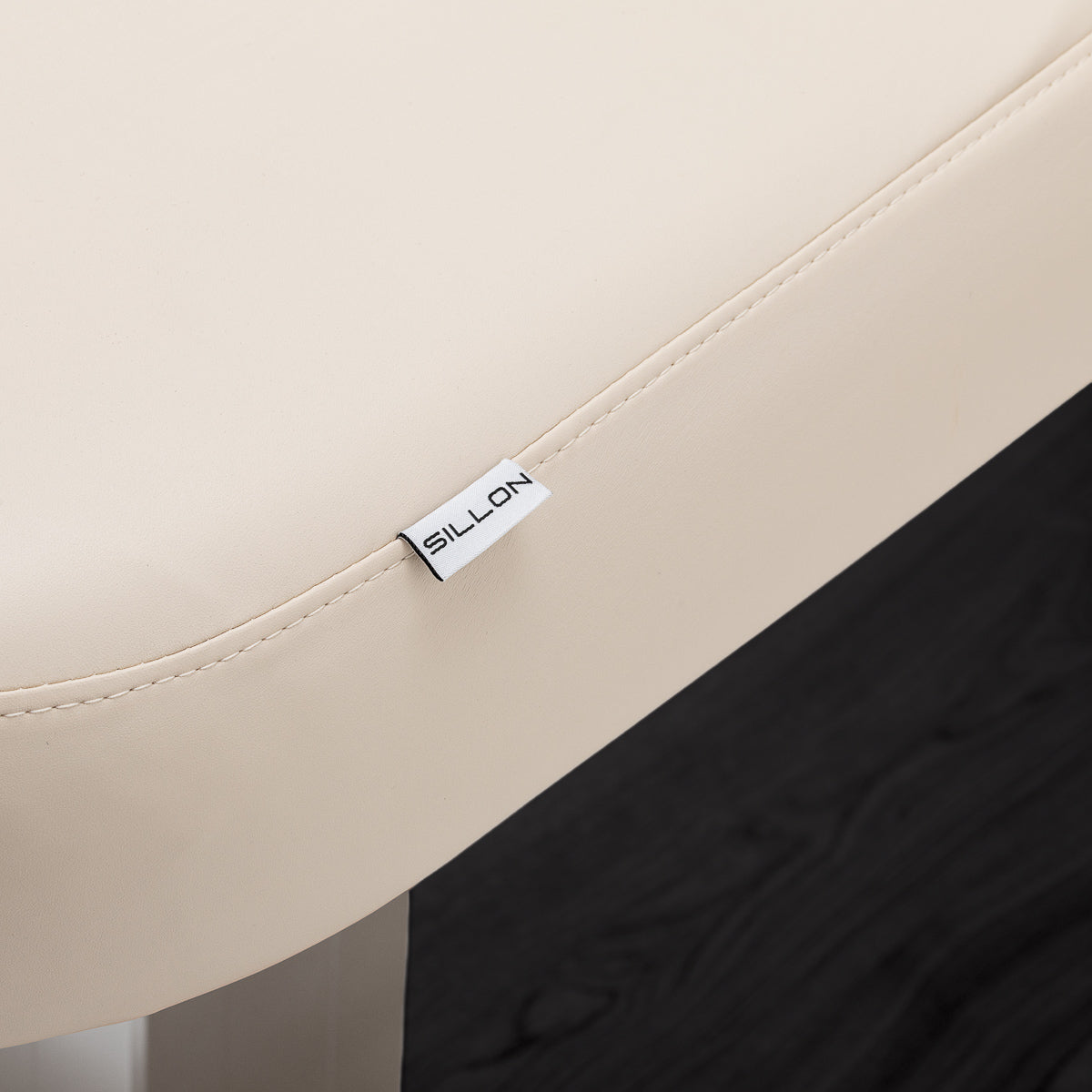 Leżanka SPA Sillon Comfort kremowa z czarną podstawą