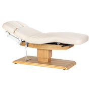 Leżanka SPA Sillon Relax kremowa z jasnobrązową podstawą