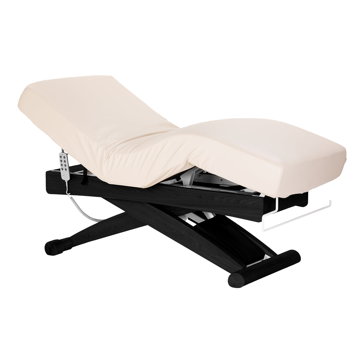 Leżanka SPA Sillon Siesta kremowa z czarną podstawą