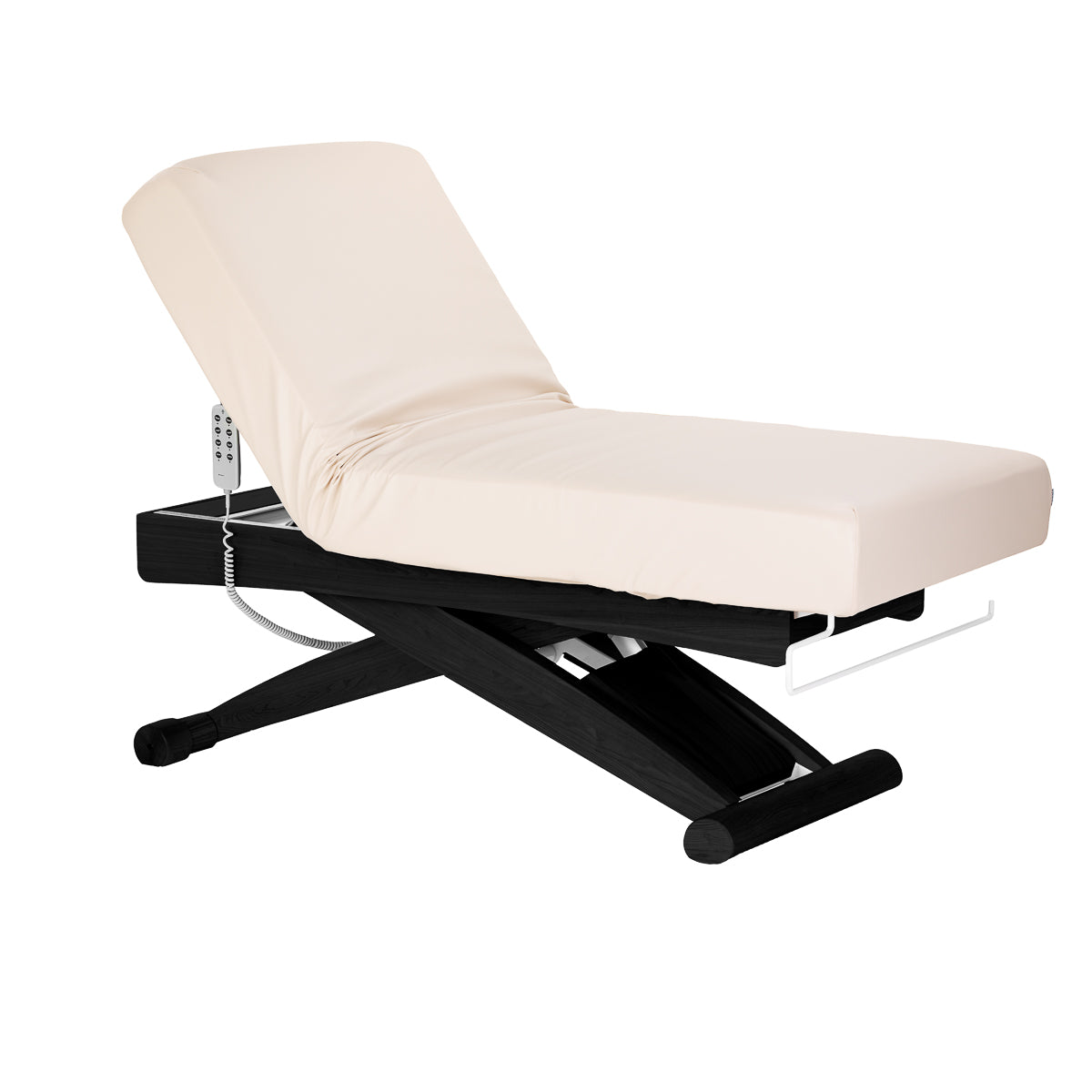 Leżanka SPA Sillon Siesta kremowa z czarną podstawą