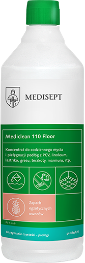 Mediclean 110 Floor 1L - Koncentrat do Mycia i Pielęgnacji Podłóg - Zapach Owoców Egzotycznych
