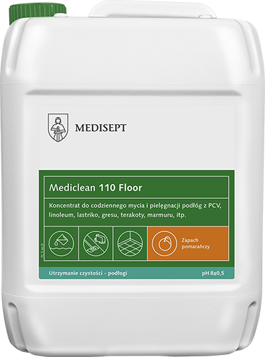 Mediclean 110 Floor 5L - Koncentrat do Mycia i Pielęgnacji Podłóg - Zapach Pomarańczy