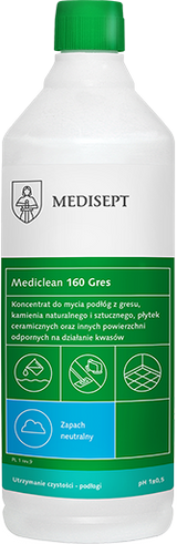 Mediclean 160 Gres 1L - Koncentrat do Mycia Podłóg z Gresu - Zapach Neutralny