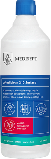 Mediclean 210 Surface 1L - Koncentrat do Codziennego Mycia Powierzchni - Zapach Czerwonych Owoców
