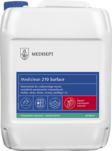 Mediclean 210 Surface 5L - Koncentrat do Codziennego Mycia Powierzchni - Zapach Czerwonych Owoców