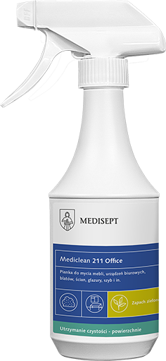 Mediclean 211 Office 500ml - Pianka do Mycia Powierzchni - Zapach Zielonej Herbaty