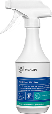 Mediclean 220 Glass 500ml - Płyn do Mycia Szyb - Zapach Zapach Świeżej Bryzy