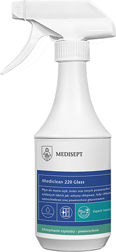 Mediclean 220 Glass 500ml - Płyn do Mycia Szyb - Zapach Zapach Świeżej Bryzy